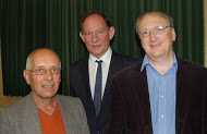 Steve Ayris [l] with Edward-McMillan-Scott MEP [c] and Cllr Ian Auckland [r]