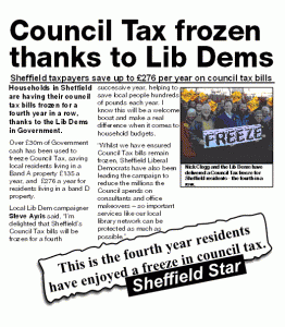 Council Tax frozen